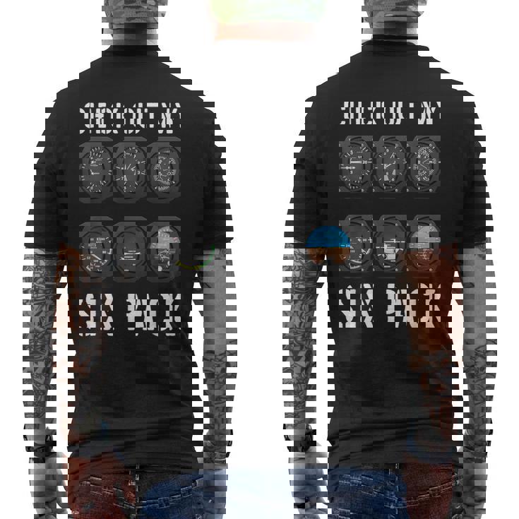 Avión Instrumentos Deuelo Pilot'six Pack Top Pilot Camiseta Hombre Estampado Espalda