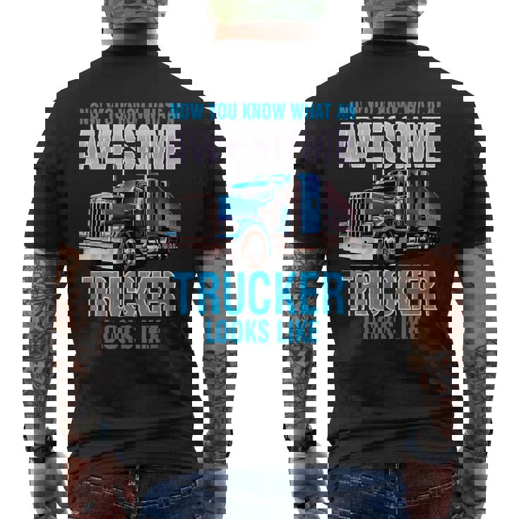 Awesome Trucker セミトラックドライバー ビッグリグ トラッカー メンズTシャツ バックプリント