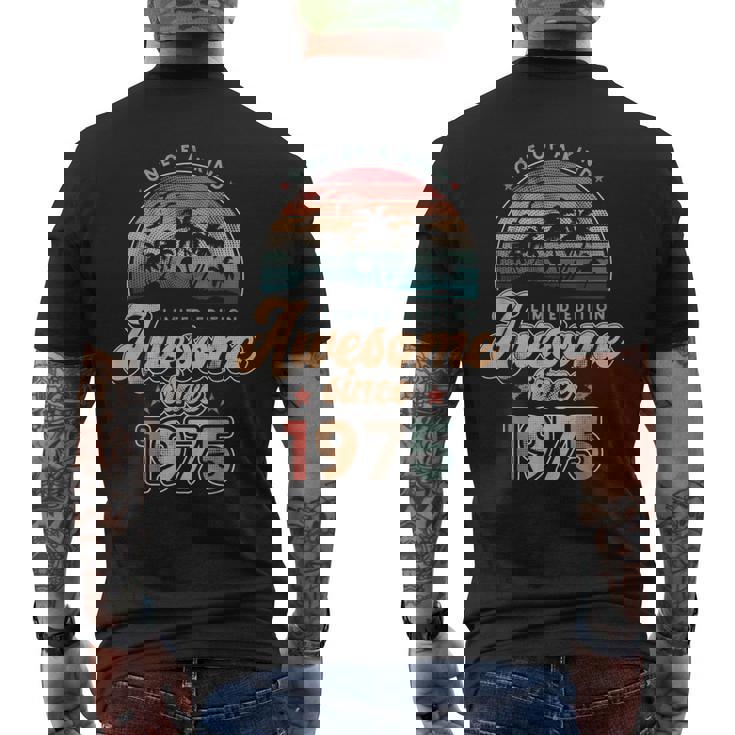 Awesomeince 1975 パームツリー 50歳の誕生日 メンズTシャツ バックプリント