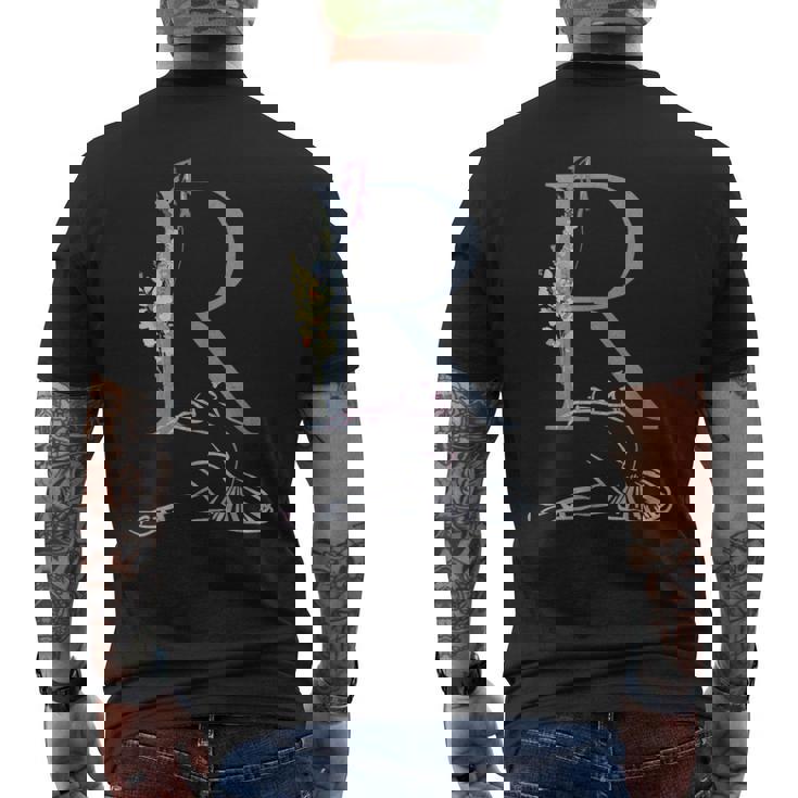 Balla バレリーナ イニシャル 名 R ダンス モノグラム バレエ メンズTシャツ バックプリント