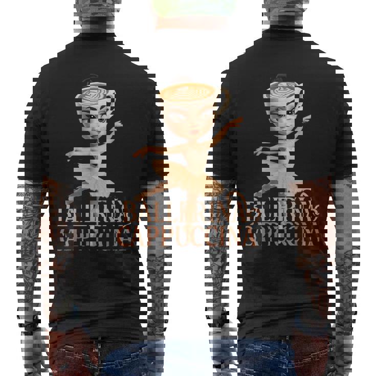 Ballerina Cappuccina Brainrot メンズTシャツ バックプリント
