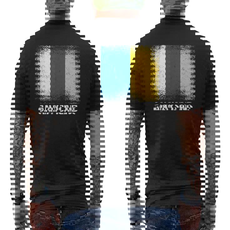 Bandera Canaria Islas Canarias Camiseta Hombre Estampado Espalda