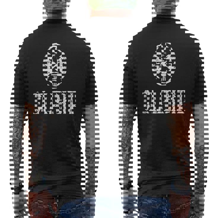 Bandera De Calabria Orgullo De Calabria In Mangas Camiseta Hombre Estampado Espalda