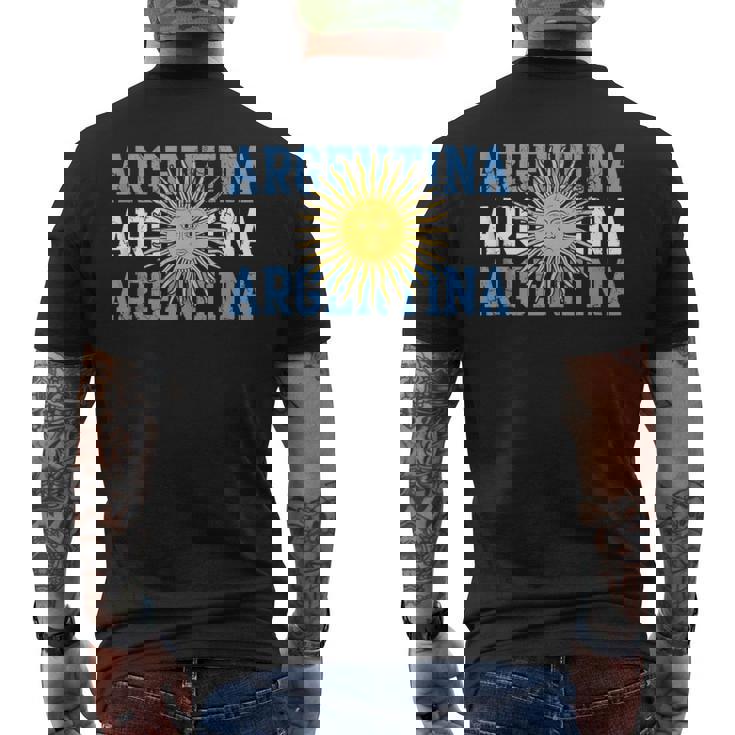 Bandera Patriótica Argentina Inspirada En Elol In Mangas Camiseta Hombre Estampado Espalda