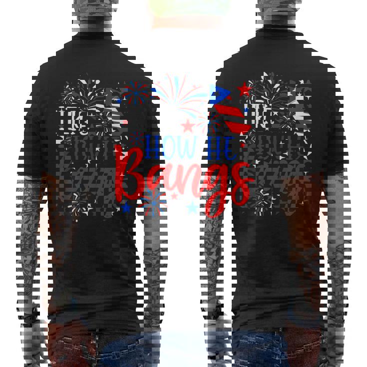 I Like How He Bangs 4Th Of July Fireworks Couples Men's T-shirt Back Print