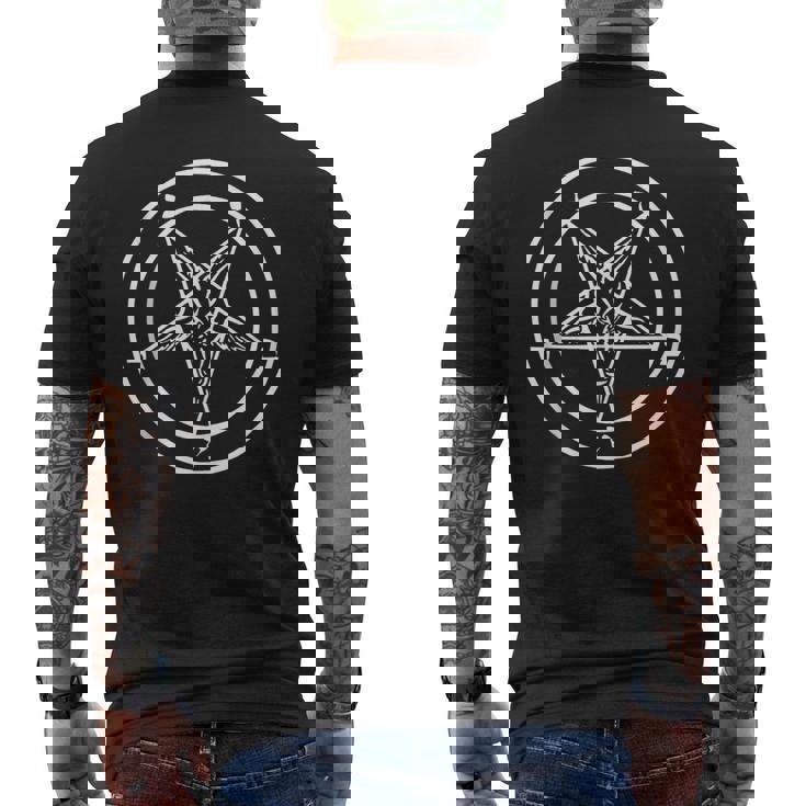 Baphomet De Pentagrama Para Hombre Diseño De Pentagrama Invertido In Mangas Camiseta Hombre Estampado Espalda