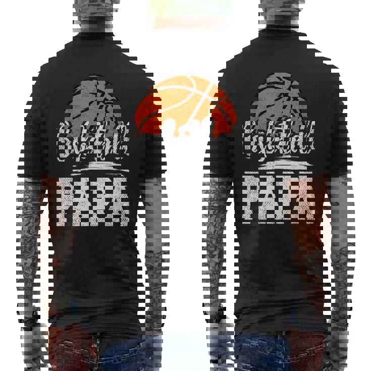 Basketball Papa Basketball Player Game Day Father's Day Men's T-shirt Back Print