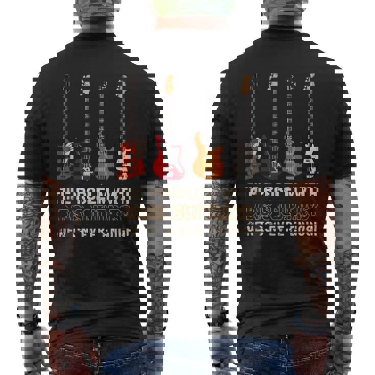 Bass Guitarist ミュージシャンギフト 楽器 ベースギター メンズTシャツ バックプリント