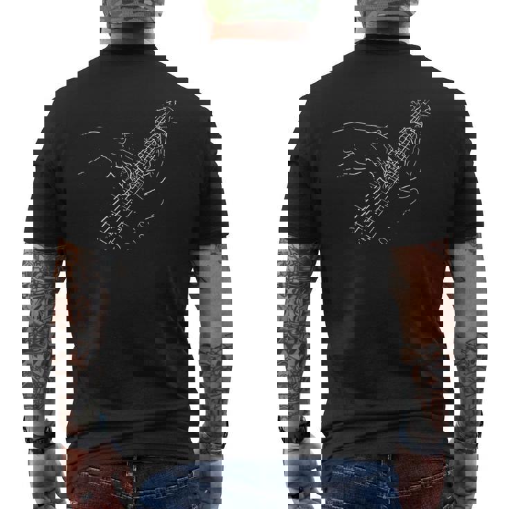 Bass Player-ベーシスト-音楽-ジャズ-ロック-ブルース-メタル メンズTシャツ バックプリント