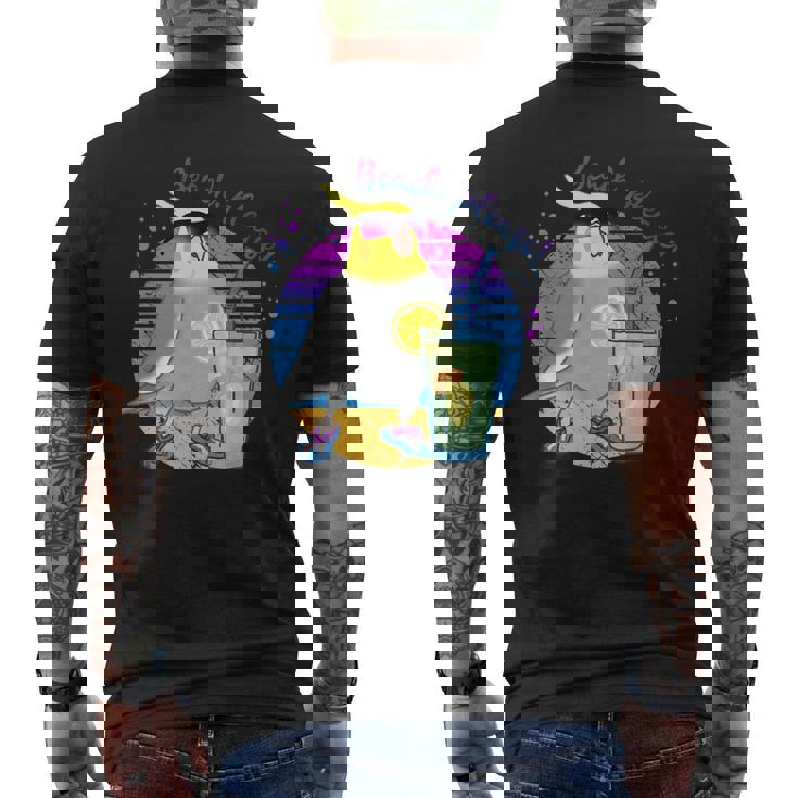 Beach Pleaseummer オカメインコ サングラス バーブ ミーム オウム メンズTシャツ バックプリント