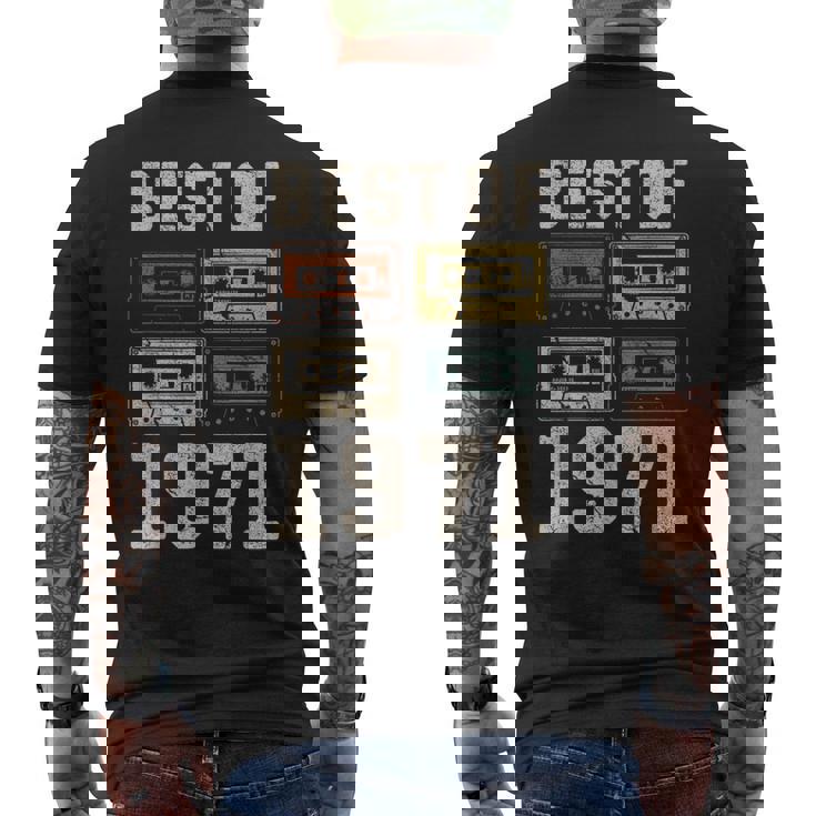 Best Of 1971 カセットテープ・レトロ 54歳の誕生日 メンズTシャツ バックプリント