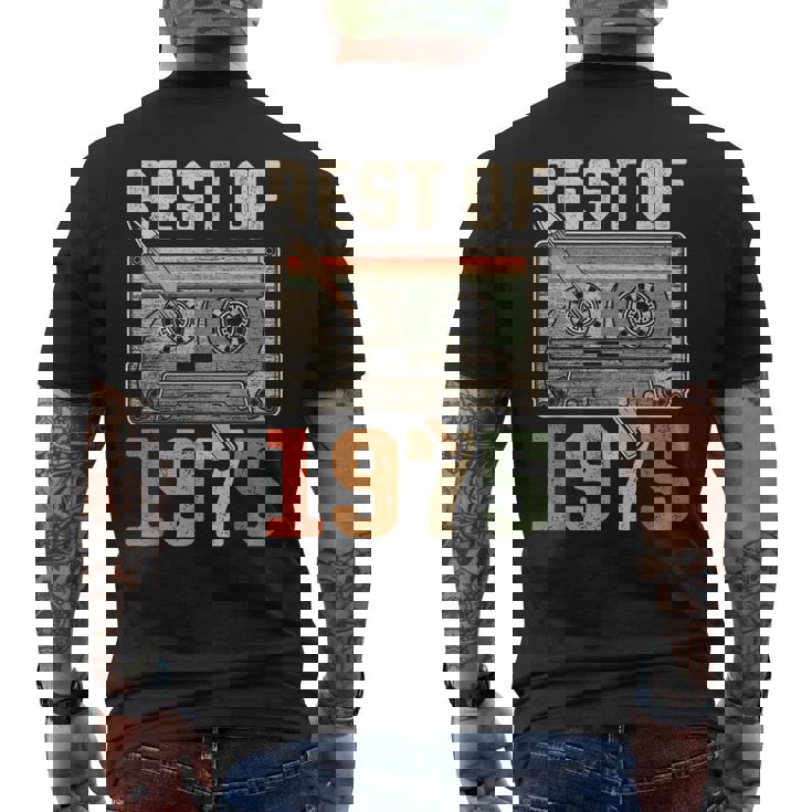 Best Of 1975 オールド・カセット 50歳の誕生日 レトロ メンズTシャツ バックプリント