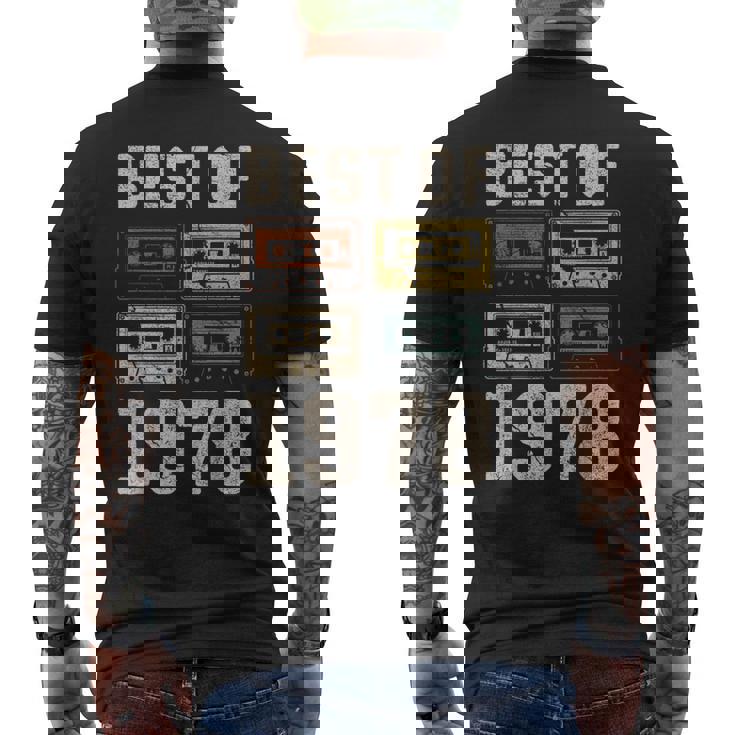 Best Of 1978 カセットテープ・レトロ 47歳の誕生日 メンズTシャツ バックプリント