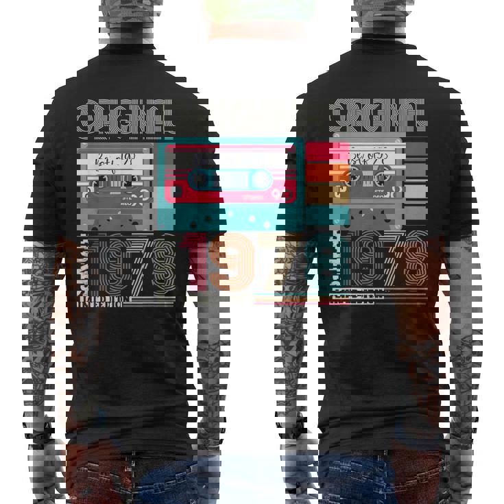 Best Ofintage 1978 45歳の誕生日ギフト メンズ カセット メンズTシャツ バックプリント