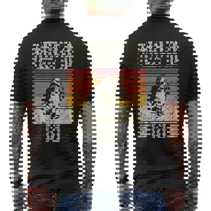 Best Rabbit Dad ヴィンテージアメリカンファジーロップ メンズTシャツ バックプリント