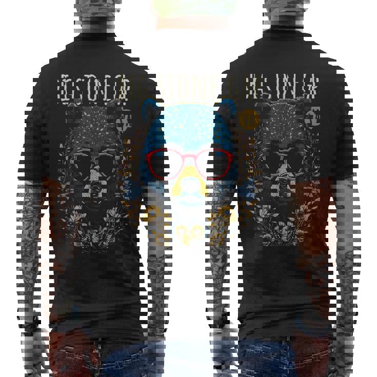 Bigtone Gapirginia Usa 風変わりなクマのデザイン メンズTシャツ バックプリント