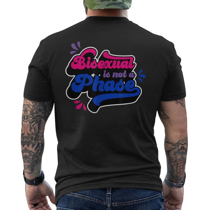 Bisexual Is Not A Phase Cute Bi Pride Flag Citas Divertidas Camiseta Hombre Estampado Espalda