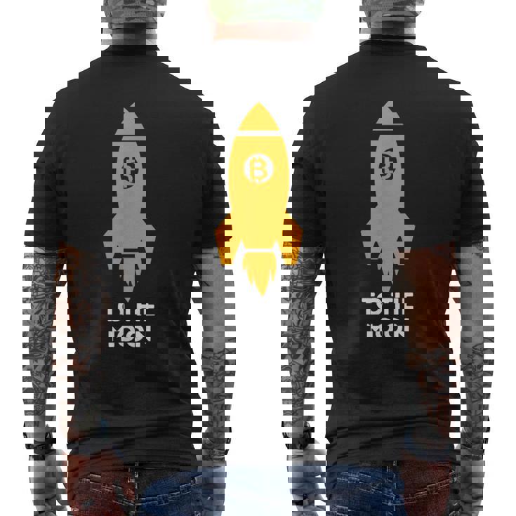 Bitcoin To The Moon おもしろビットコインシャツ ビットコインギフト メンズTシャツ バックプリント