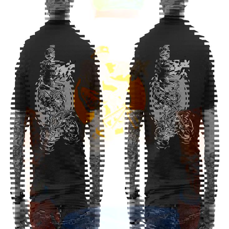 Bmx ライダーバイク 自転車 レーシング キッズ 男の子 メンズTシャツ バックプリント