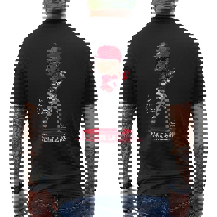 Bobblehead Elly De La Cruz Cincinnati Mlbpa メンズTシャツ バックプリント