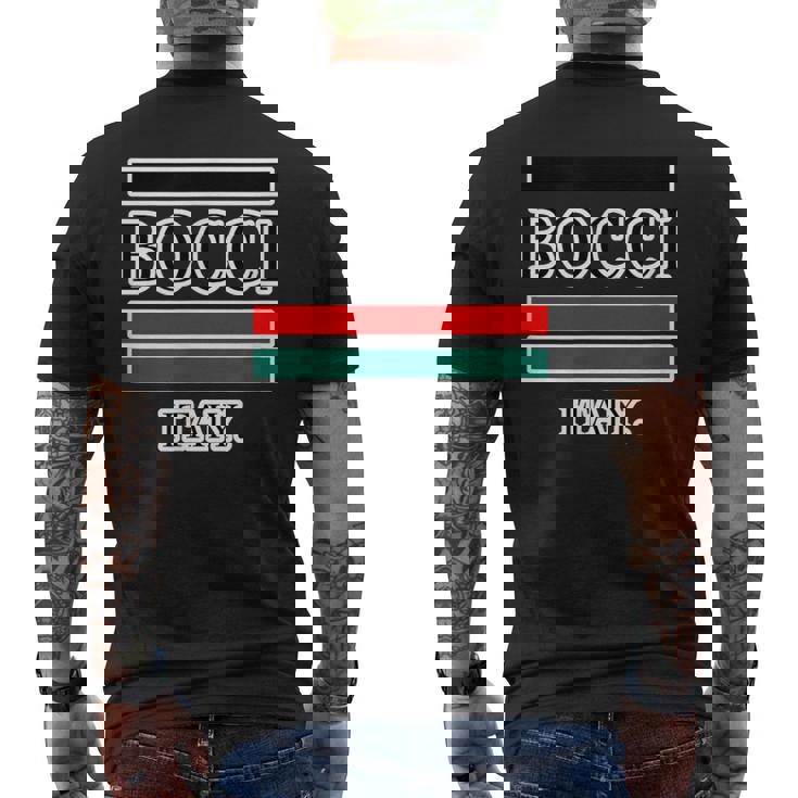 Bocci ぼっち ロゴ Itaiy 痛い イタリア国旗風【変なtシャツ屋さん】陰キャ オタク ブランド パロディ 面白 メンズTシャツ バックプリント