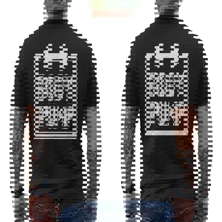 Body Pump Fitness Motivation ボディビルディングジムシャツ メンズTシャツ バックプリント