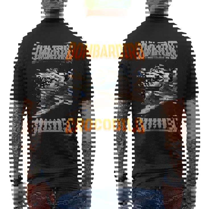 Bombardino Crocodilo イタリアンブレインロットミーム メンズTシャツ バックプリント