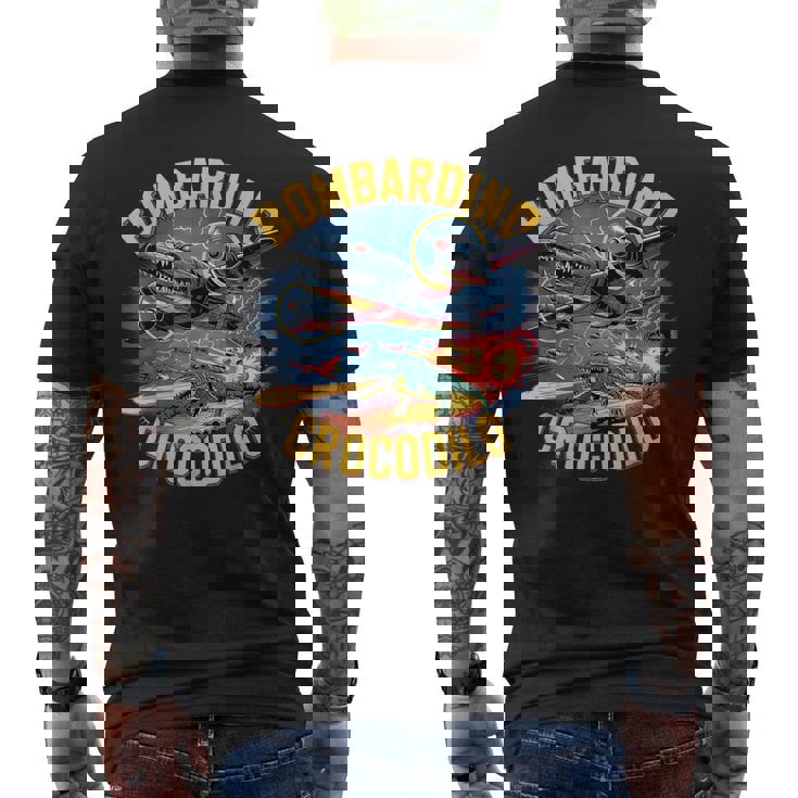 Bombardino Crocodilo Italian Brainrot メンズTシャツ バックプリント