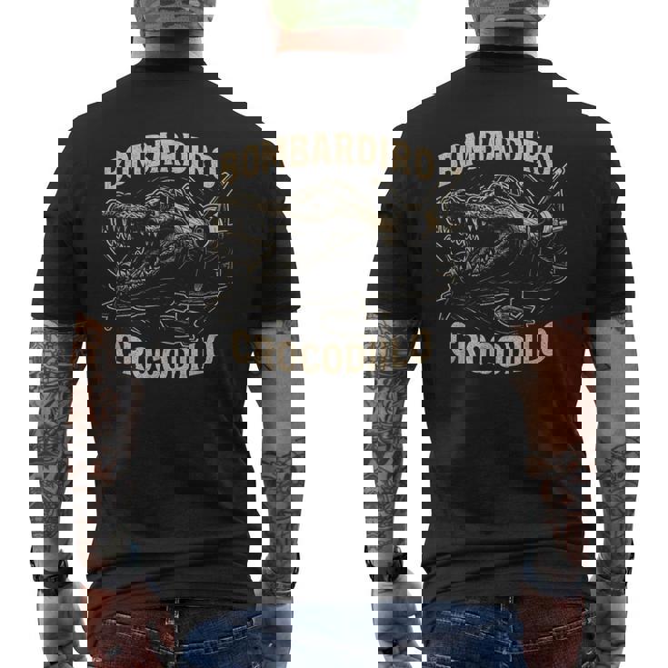 Bombardiro Crocodilo イタリアンブレインロットミーム メンズTシャツ バックプリント