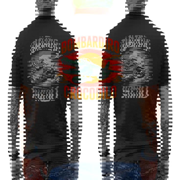 Bombardiro Crocodilo 面白い イタリアン ブレイン ミーム トレンド メンズTシャツ バックプリント
