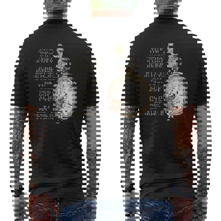 Bonkers Quote Time 不思議の国のアリス メンズTシャツ バックプリント