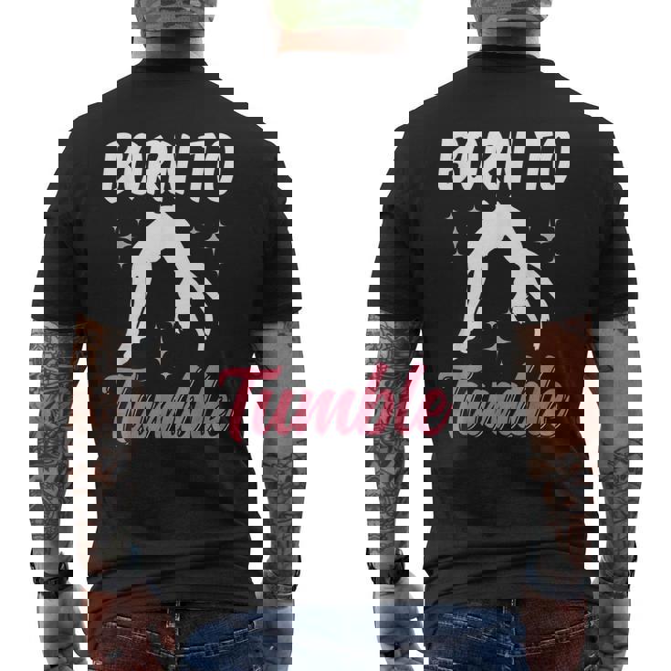 Born To Tumble おもしろアクロバット 体操 体操 メンズTシャツ バックプリント