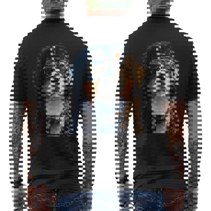 Boyero De Berna Con Gafas Deol Perro Dulce Camiseta Hombre Estampado Espalda