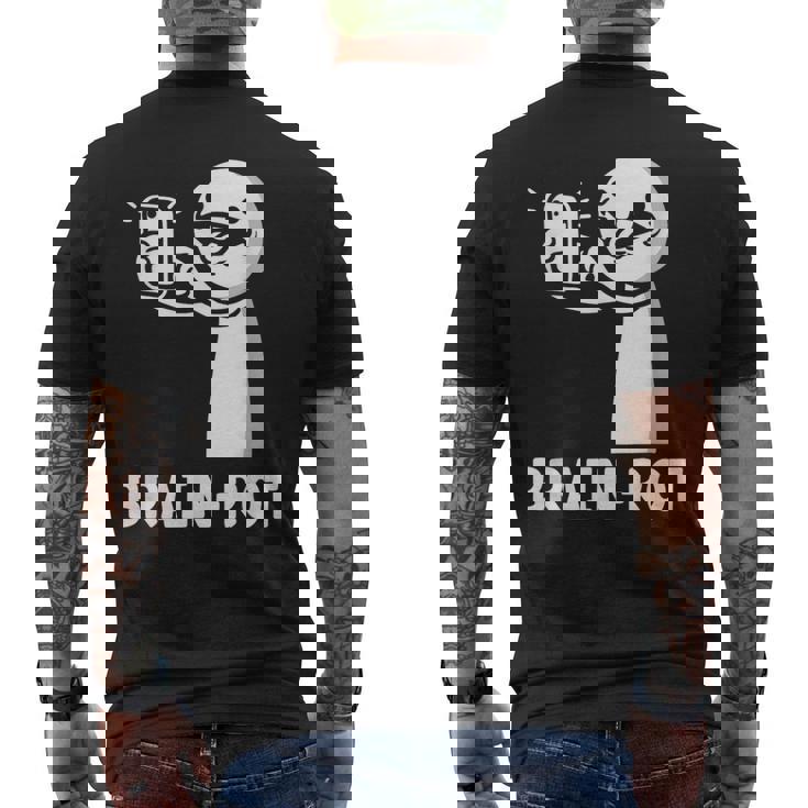 Brain Rot シャツ Word Of The Yeartickman Brainrot メンズTシャツ バックプリント