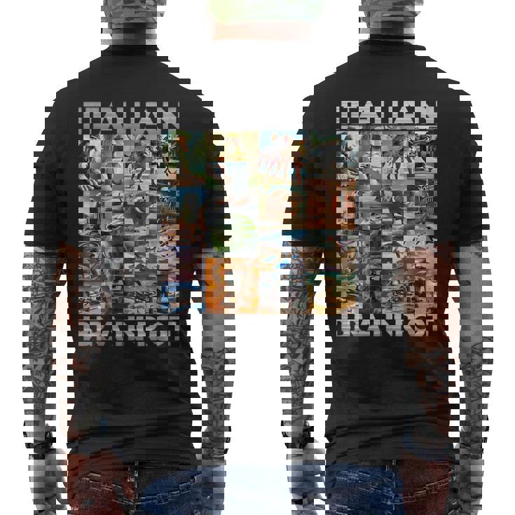 Brainrot Meme イタリアンブレイン 腐敗 イタリアンブレイン メンズTシャツ バックプリント