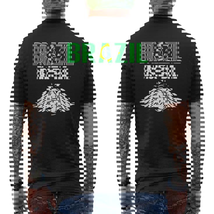 Brasil Baloncesto Fans Jersey Bandera Brasileña Deporte Amantes In Mangas Camiseta Hombre Estampado Espalda