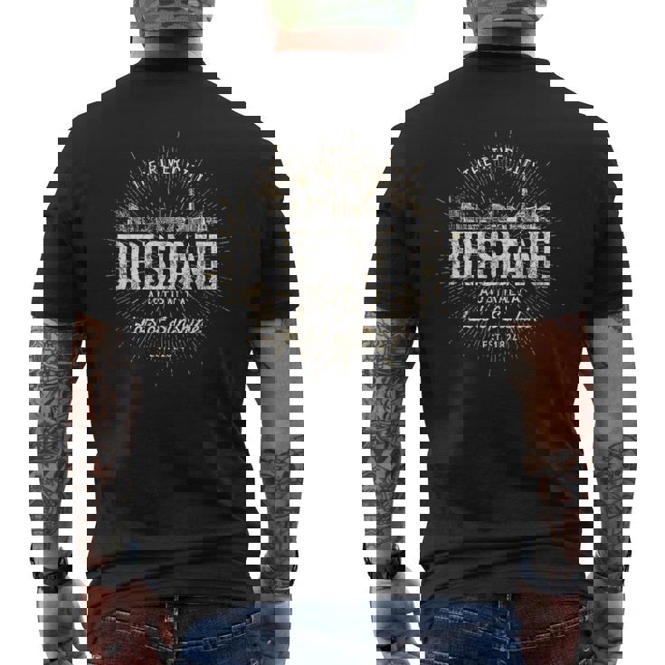 Brisbane Australia オーストラリアヴィンテージスタイルレトロブリスベン メンズTシャツ バックプリント