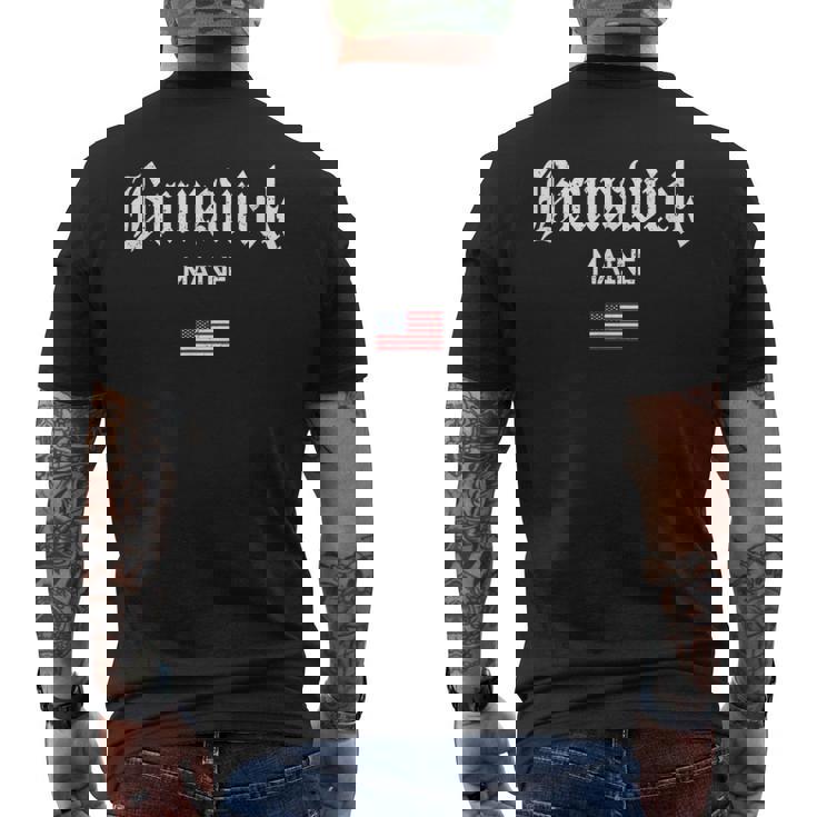 Brunswick Maine Gothic メンズTシャツ バックプリント