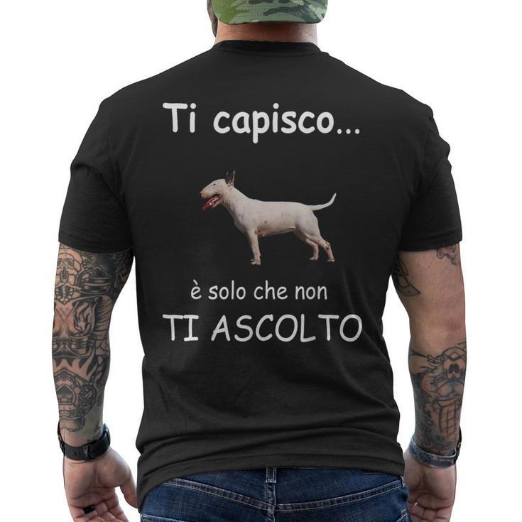 Bull Terrier Miniatura Cane Bull Terrier Miniatura T-shirt da uomo con stampa posteriore