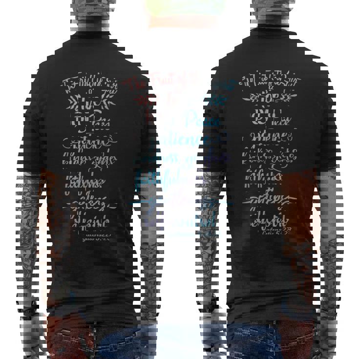 But The Fruit Of Thepirit Is キリスト教信仰引用聖書 メンズTシャツ バックプリント
