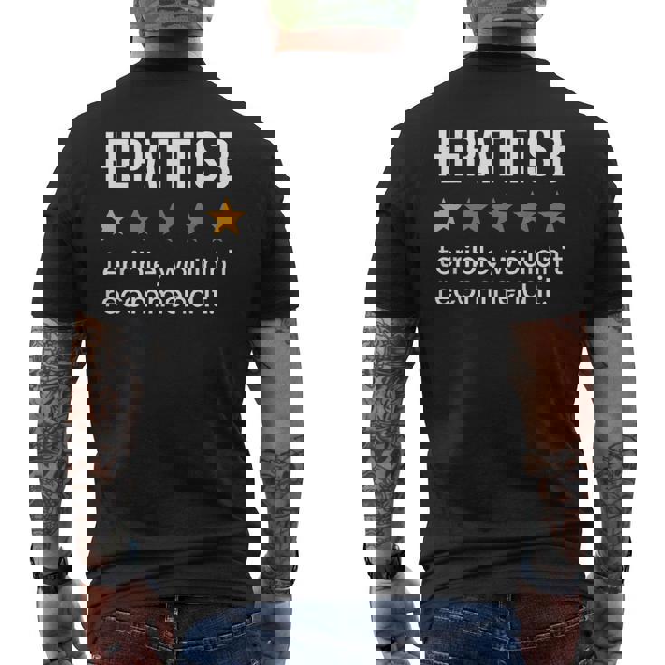 B型肝炎ワンスター評価肝炎啓発月間 メンズTシャツ バックプリント