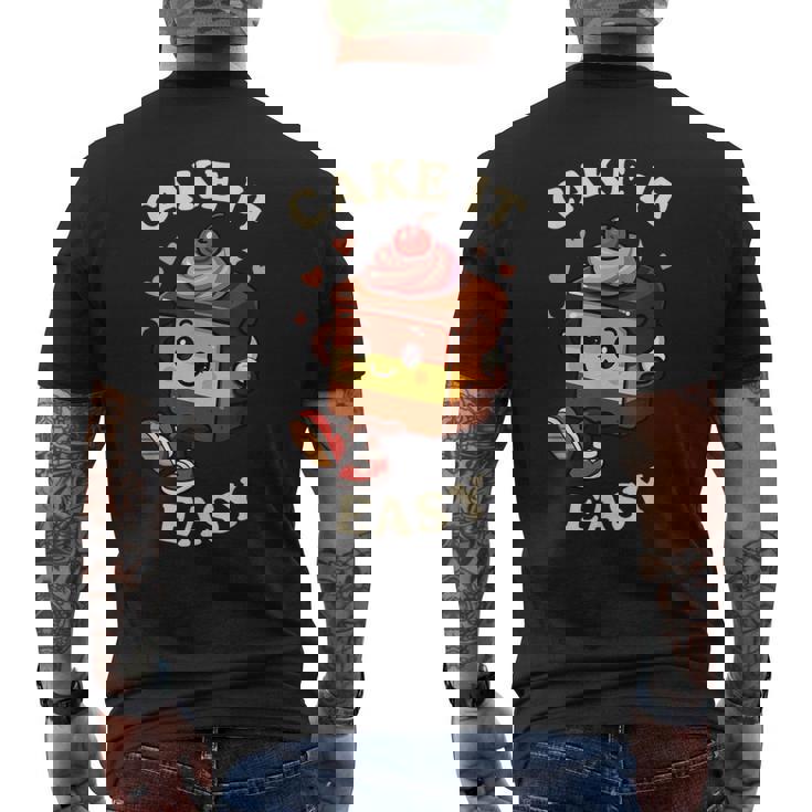 Cake It Easy Take It Easy Fruit メンズTシャツ バックプリント