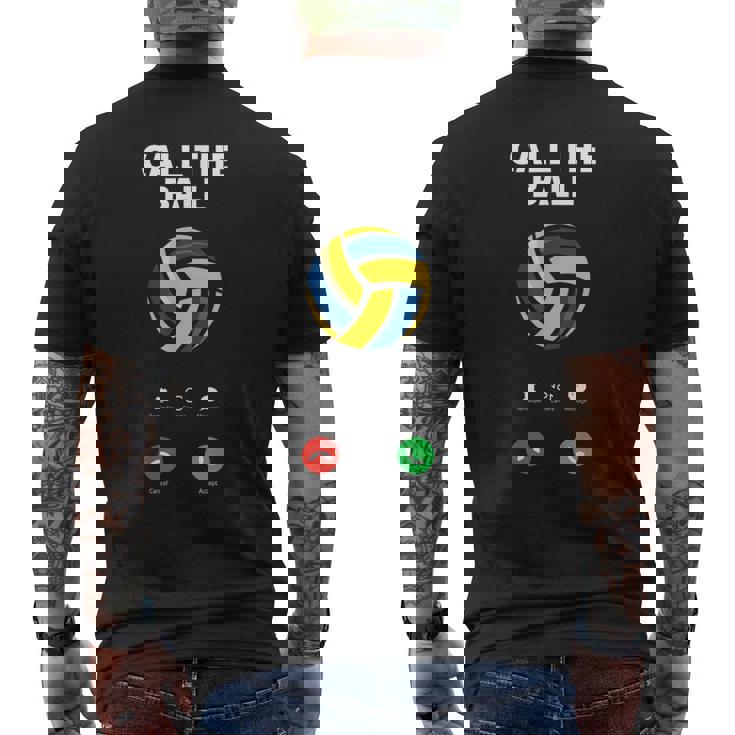 Call The Ball おもしろバレーボール メンズTシャツ バックプリント