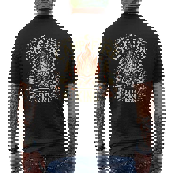 Campfire King おもしろキャンプギフト 焚き火 メンズTシャツ バックプリント