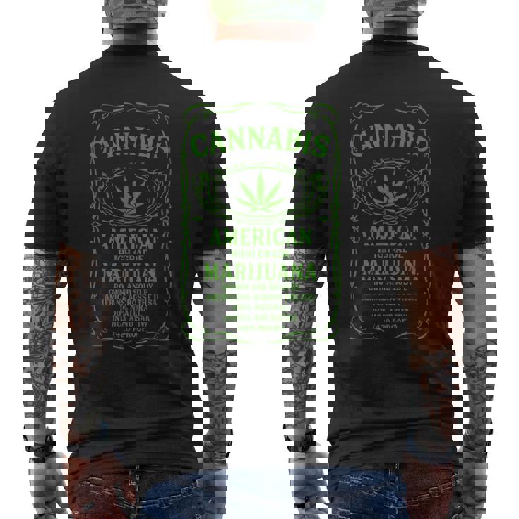 Cannabis アメリカグレード マリファナ インディカ サティバウィード メンズTシャツ バックプリント