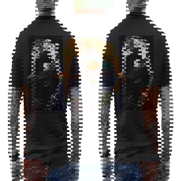 Caravaggioによるnarcissus（Narciso） メンズTシャツ バックプリント