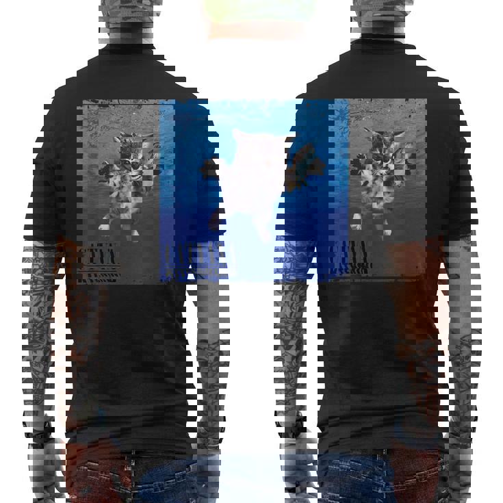 Cat Nevermind 子猫ニャーパロディ 面白い猫 動物好き メンズTシャツ バックプリント