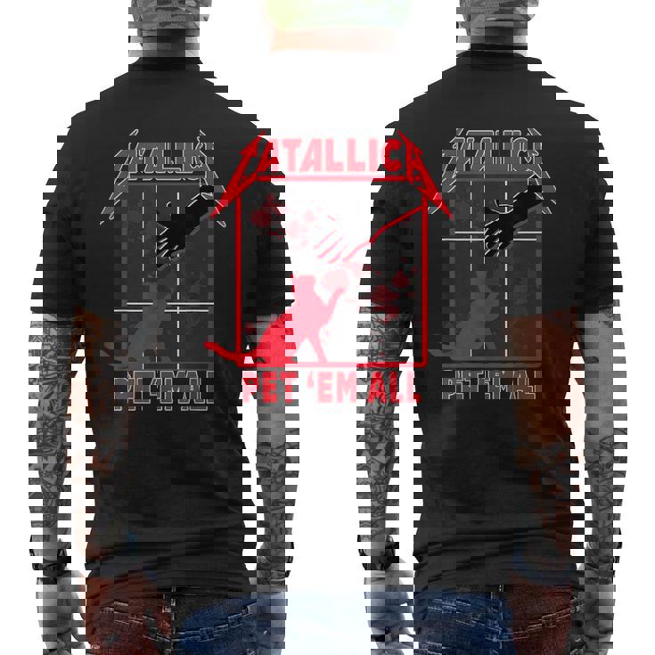 Catallica Pet 'Em All ファニーキャットtシャツ メンズTシャツ バックプリント