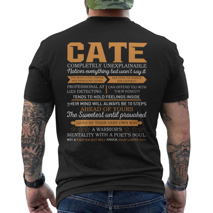 Cate Completely Unexplainable Notices Everything But Won’T Say It Name Men's T-shirt Back Print