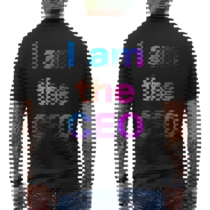 Ceo 最高経営責任者 社長 執行役員 面白い おもしろ ユーモア ギャグ お笑い メンズTシャツ バックプリント